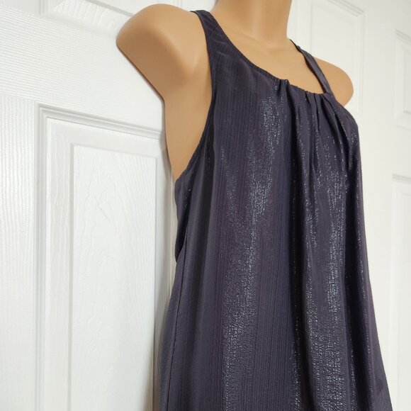 CLUB MONACO SHIMMER TANK SILK BLEND BLUISH GREY SIZE S - Picture 5 of 12